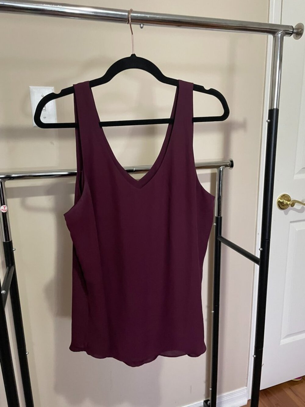 V-Neck Tank, Purple, L